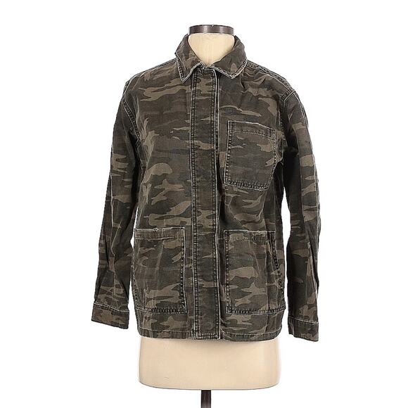 Topshop Camouflage print lightweight jacket size 2 Petite (chest 36) - Picture 9 of 10